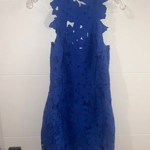 SAYLOR Blue Floral Cut Dress